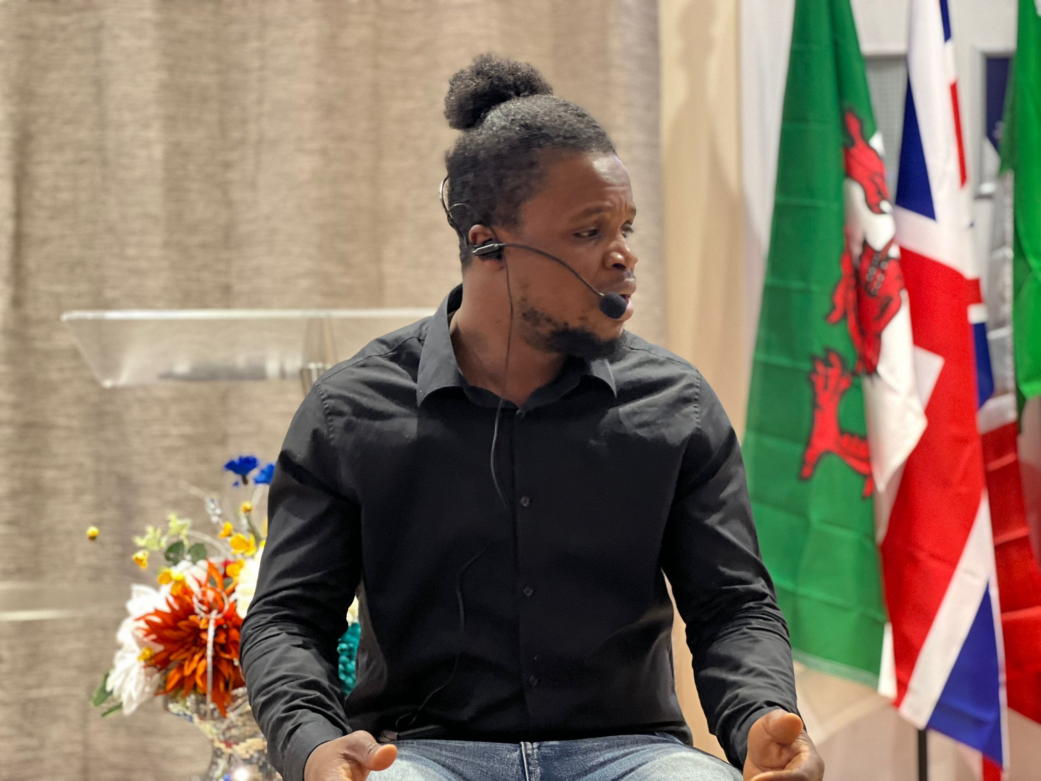 Dramatic spoken word performance at Hour of the Supernatural, March 2024